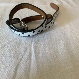 Origami Owl black and white polka dot bracelet
